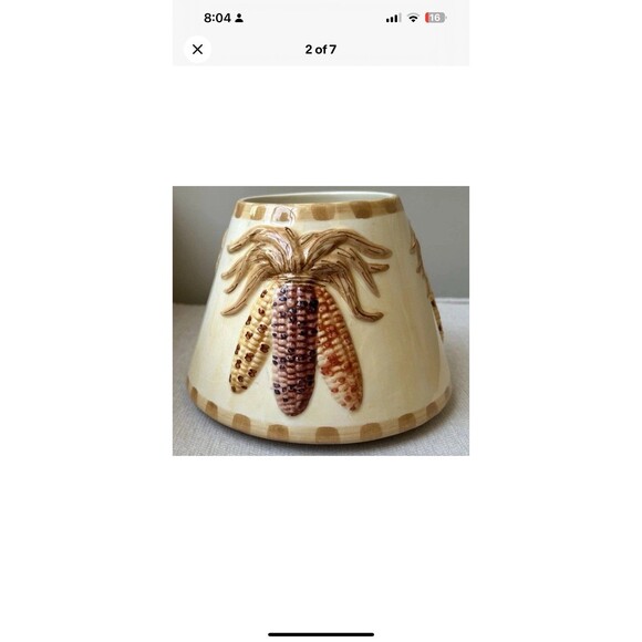 Yankee Candle Large Jar Topper Shade 3D Indian Corn Harvest /Fall /Thanksgiving - Picture 2 of 7